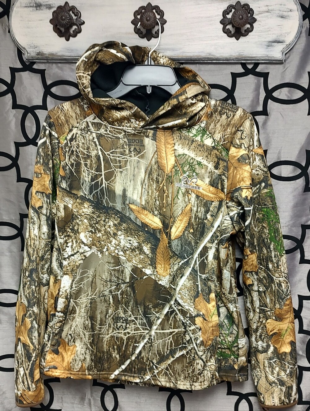Realtree Camo Hooded Pullover Jacket Medium (8-10) Mossy Oak Style